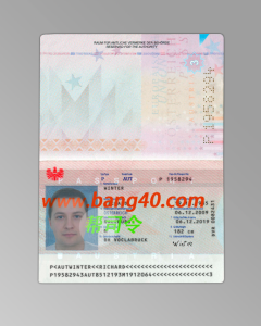 奥地利护照模板 Psd V1Austrian passport template Psd V1-帮司令