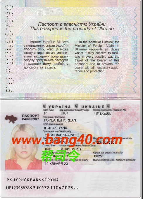 图片[2]-乌克兰护照 Psd 模板新包