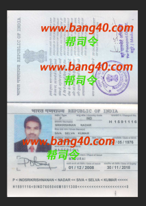 印度护照 Psd 模板Indian passport Psd template-帮司令