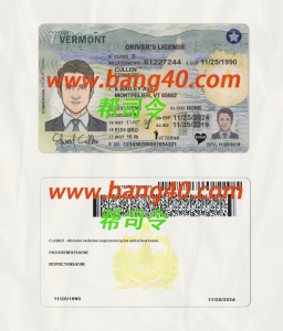 佛蒙特州驾驶执照 Psd 模板（新）Vermont Driver License Psd Template (New)-帮司令