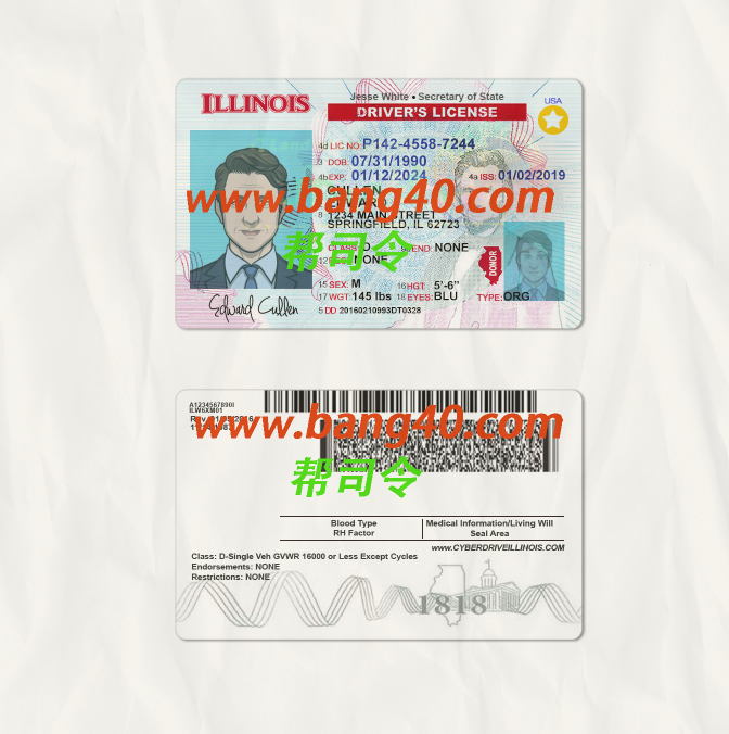 伊利诺伊州驾驶执照 Psd V2