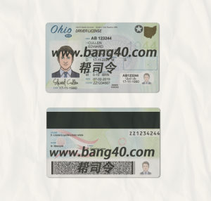 俄亥俄州驾驶执照 Psd 模板 V2  Ohio Driver's License Psd Template V2-帮司令