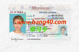 Psd 格式的密苏里州驾驶执照模板 New2022 Missouri Driver's License Template New2022 in Psd format-帮司令