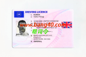 新英国驾驶执照模板 PSD 2022 New UK Driver's License Template PSD 2022-帮司令
