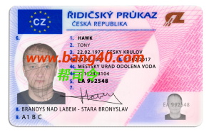 PSD 格式的捷克共和国驾驶执照模板Czech Republic driver's license template in PSD format-帮司令