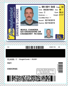 宾夕法尼亚州驾驶执照模板（非成品，免费送）Pennsylvania driver's license template (non finished, free of charge)-帮司令