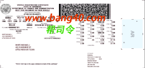 阿肯色州 + 佛罗里达州车辆登记模板 PsdArkansas+Florida Vehicle Registration Template Psd-帮司令