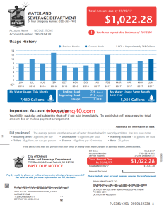 底特律密歇根水费单模板(共计两页)Detroit Michigan Water Bill Template (two pages in total)-帮司令