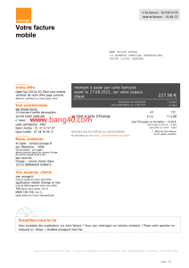 法国移动公用事业账单模板French Mobile Utility Billing Template-帮司令