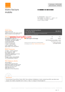 法国手机账单模板French mobile billing template-帮司令