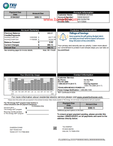 德克萨斯州-新墨西哥州 TXU 能源公用事业账单模板pdf和word版本TXU Energy Utility Billing Template PDF and Word Version for Texas New Mexico-帮司令