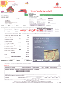 孟买沃达丰公用事业账单模板word版本Mumbai Vodafone Utility Billing Template Word Version-帮司令