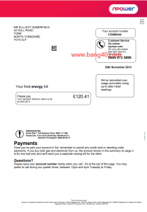 Npower 能源公用事业账单PDF模板（共计5页）Npower Energy Utility Bill PDF Template (5 pages in total)-帮司令