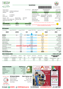 阿拉伯联合酋长国公用事业账单可编辑 PDF格式United Arab Emirates Utility Bill Editable PDF-帮司令