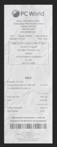 电脑世界收据模板 PSD 文件Computer World Receipt Template PSD File-帮司令