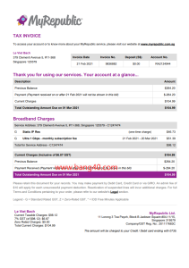 新加坡 Myrepublic 税务发票 PDF 模板Singapore Myrepublic Tax Invoice PDF Template-帮司令