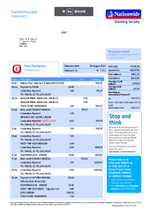 Nationwide全国银行对账单模板 Word与PDF(8页)Nationwide National Bank Statement Template Word and PDF (8 pages)-帮司令