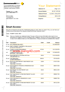 联邦银行对账单Word模板Word Template of Federal Bank Statement-帮司令