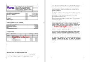 Varo 银行对账单模板Varo Bank Statement TemplateVaro-帮司令