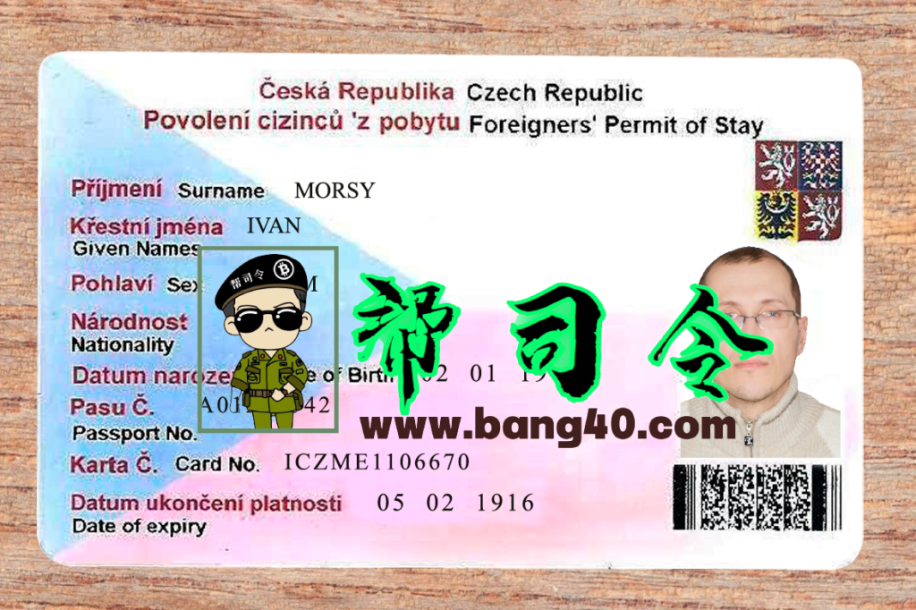 PSD 格式的捷克共和国身份证模板 V2
