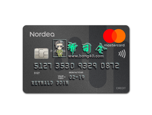 芬兰 Nordea 银行万事达卡psd模板