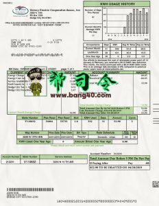 堪萨斯胜利电费单 PSD 模板Kansas Victory Electric Bill PSD Template-帮司令