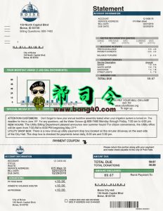 爱达荷州博伊西法案psd模板Idaho Boise Bill Template-帮司令