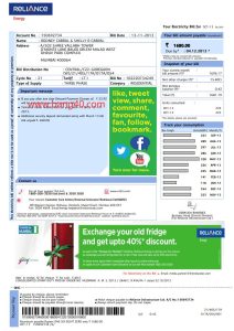孟买信实能源法案模板Mumbai Reliance Energy Bill Template-帮司令