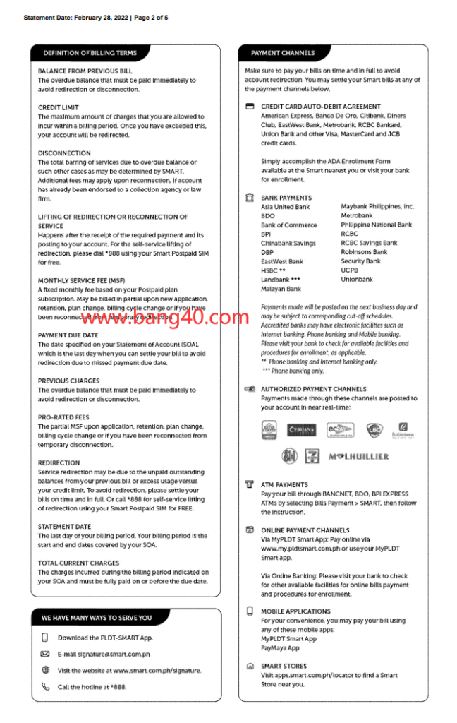 图片[2]-菲律宾智能通信声明模板Philippines Smart Communications Statement Template