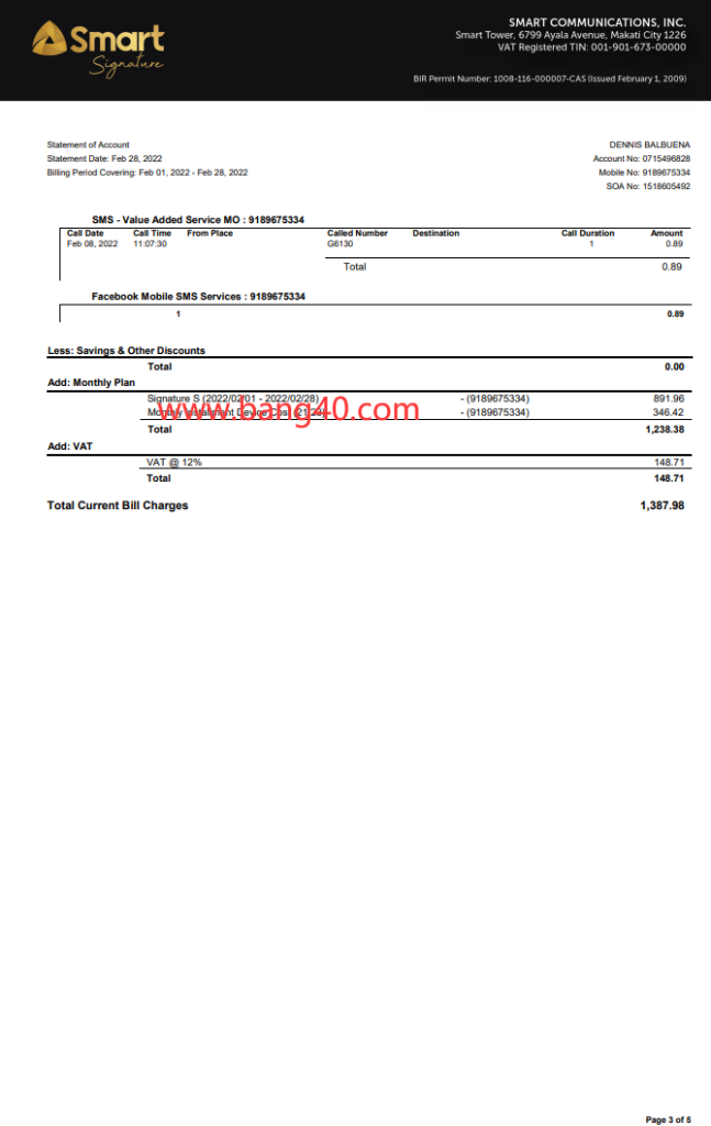 图片[3]-菲律宾智能通信声明模板Philippines Smart Communications Statement Template