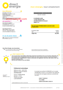 法国直接能源法案Pdf模板French Direct Energy Bill Pdf Template-帮司令