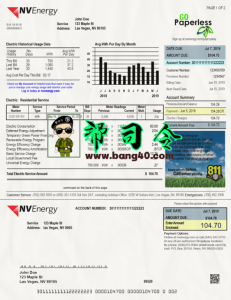 2023 年内华达州新能源 – NVEnergy 法案模板New 2023 Nevada Energy – NVEnergy Bill Template-帮司令