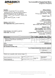 亚马逊发票模板Amazon.In Invoice Template-帮司令