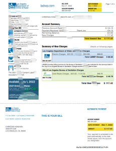 PDF 和 Word 格式的洛杉矶 LADWP 账单模板Los Angeles LADWP Bill Templates In PDF And Word Formats-帮司令