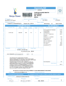 肯尼亚电力公用事业账单模板Kenya Power Utility Bill Template-帮司令
