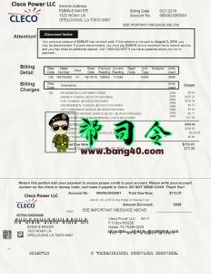 美国路易斯安那州地址证明 PSD 模板Louisiana Proof Of Address Psd Template-帮司令