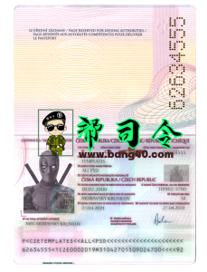 捷克护照 PSD 模板Czech Passport PSD Template-帮司令