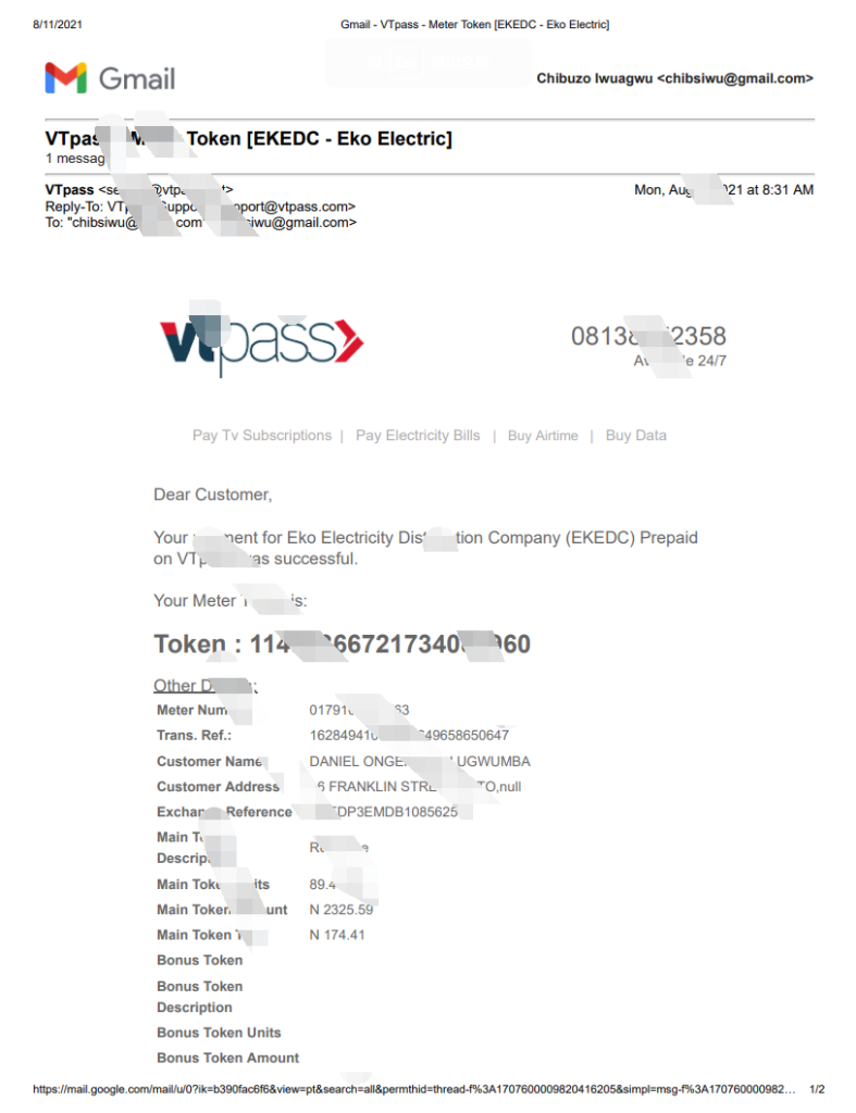 尼日利亚 VTPass 公用事业账单模板