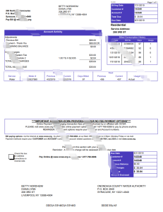 美国纽约 OCWA 公用事业账单模板USA New York OCWA Utility Bill Template-帮司令
