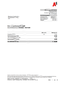 奥地利 A1 电信电话公用事业账单奥地利电话账单 Pdf 模板Austria A1 Telekom Phone Utility Bill Austria Phone Bill Pdf Template-帮司令