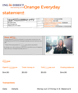 欧洲|ING银行对账单 银行对账单/KYC地址证明文字模板Europe|ING Bank Statement Bank Statement/KYC Address Proof Word Template-帮司令