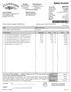 加拿大标准建筑用品销售发票模板Canada Standard Building Supplies Sales Invoice Template-帮司令