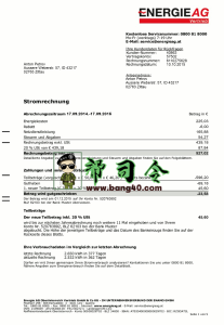奥地利能源股份公司法案 PSD 模板Austria Energy AG Bill PSD Template-帮司令