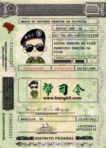 巴西高清12000dip防伪纸质驾驶执照Brazilian high-definition 12000dip anti-counterfeiting paper driving license-帮司令