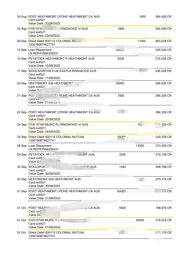 图片[2]-尼泊尔悉达多银行对账单 WORD 和 PDF 模板