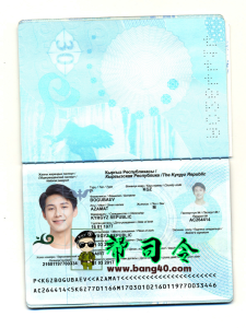 吉尔吉斯斯坦护照 PSD 模板Kyrgyzstan Passport PSD Template-帮司令
