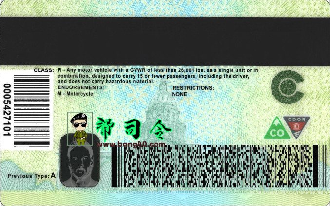 图片[2]-科罗拉多州驾驶执照 Psd 模板 V2