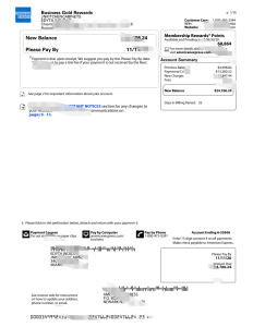 美国商业 Amex Cc 黄金奖励声明模板（共计15页）USA Business Amex Cc Gold Rewards Statement Template-帮司令