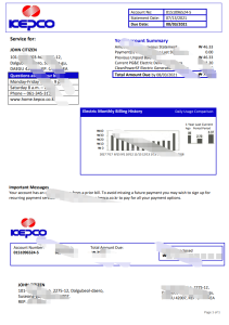 韩国电力公司电费帐单模板South Korea Electric Power Corporation Electricity Utility Bill Template-帮司令