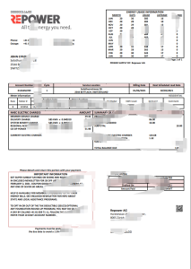 瑞士 Repower AG 公用事业账单模板Switzerland Repower AG Utility Bill Template-帮司令